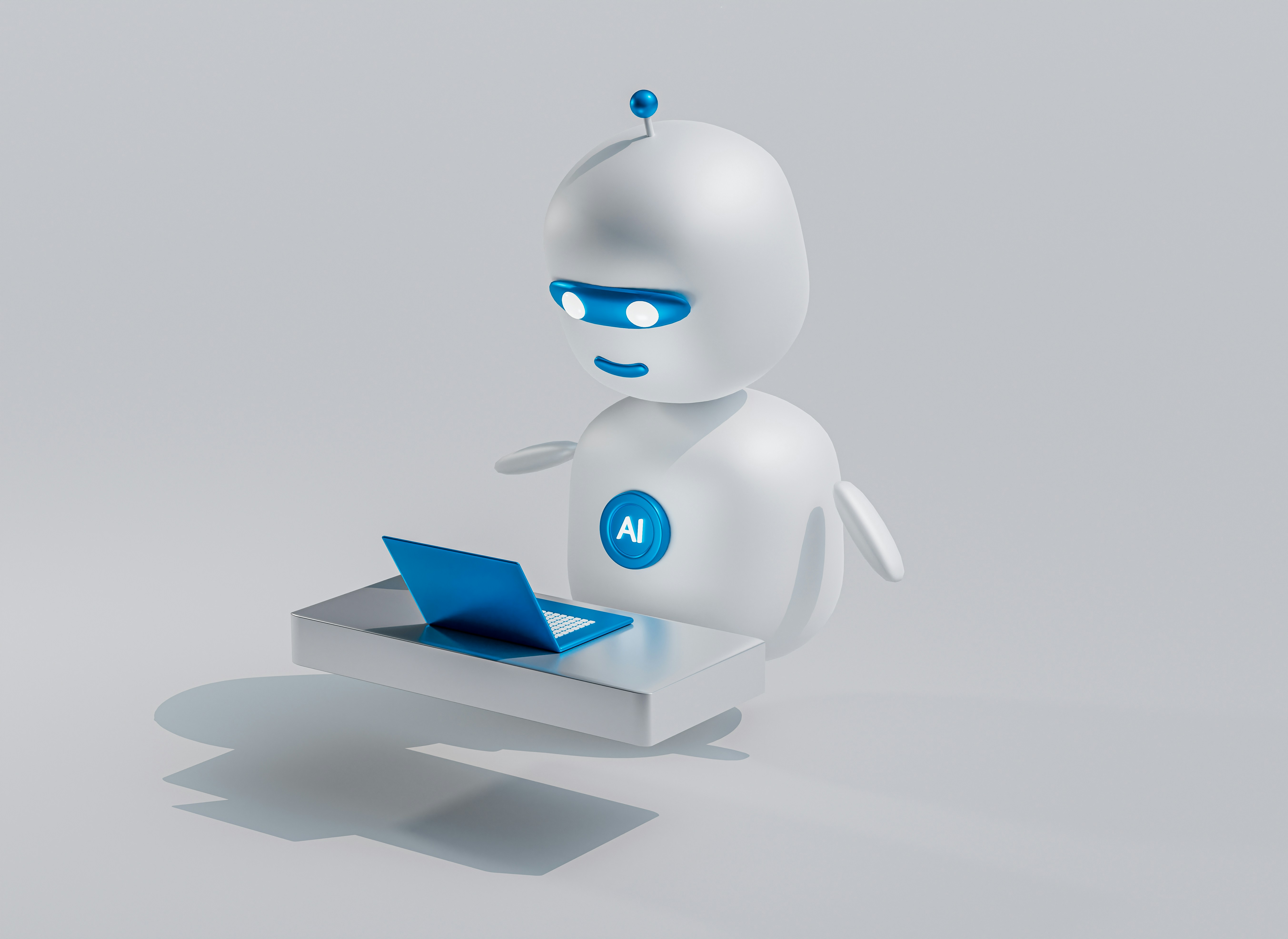 KI vor Laptop